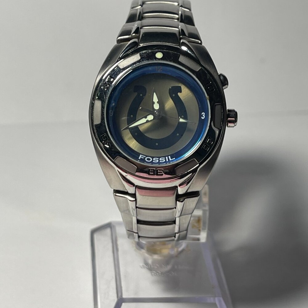 Indianapolis Colts NCAA Stainless-Steel Kaleido Ladies Watch by Fossil NEW